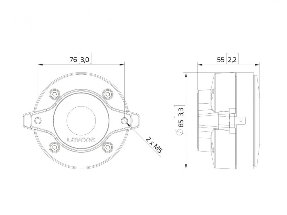 LAVOCE DF10.101LM 1 Zoll  Kompressionstreiber,"Ferrit