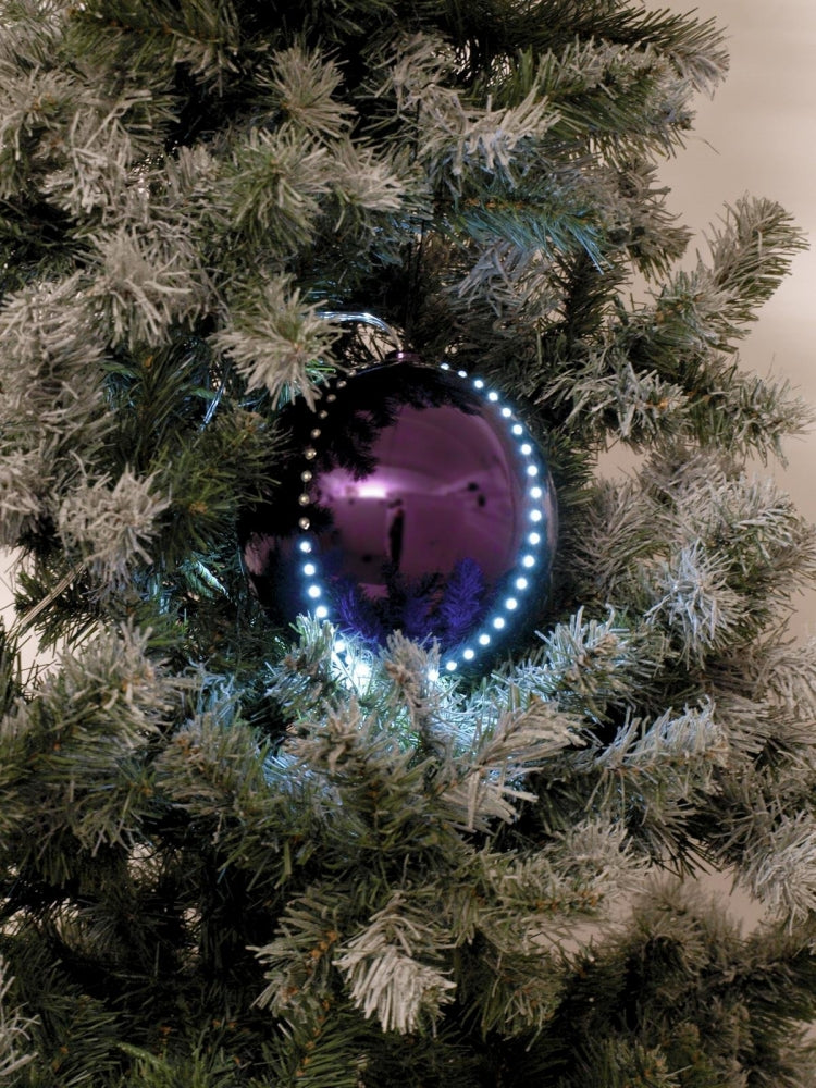 EUROPALMS LED Snowball 8cm,lila 5x