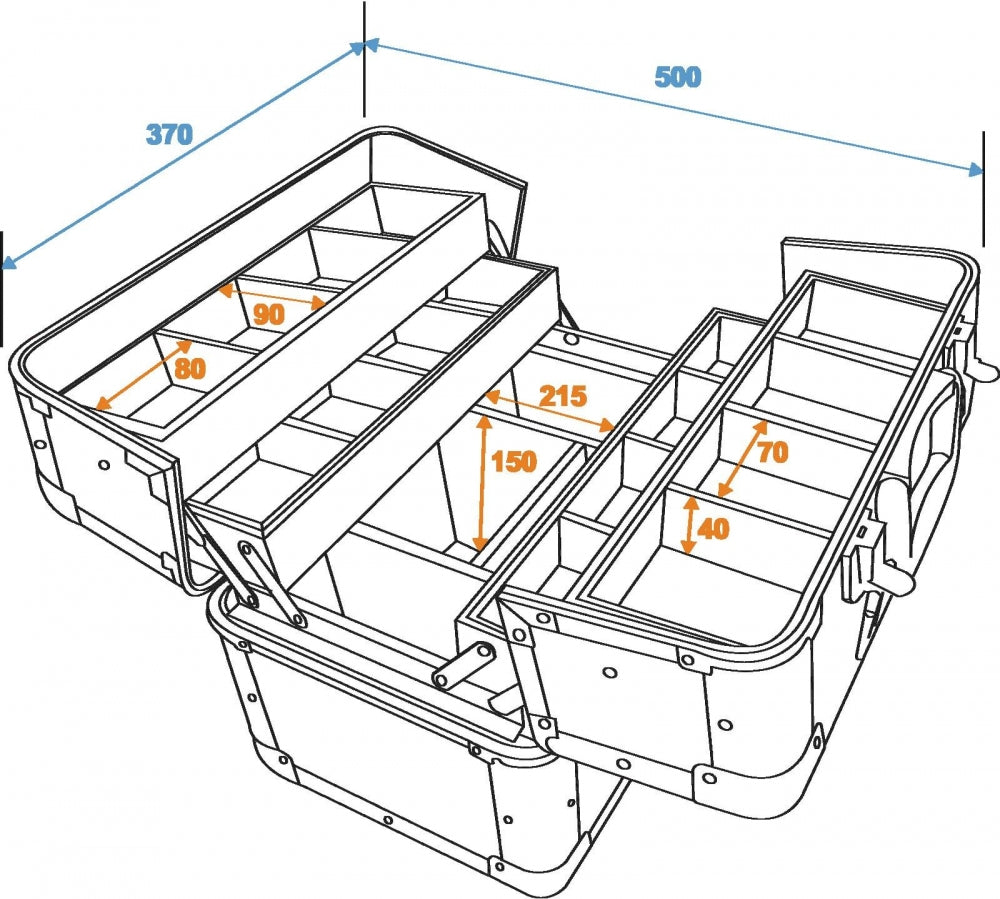 ROADINGER Universal-Fächercase AM-1,sw