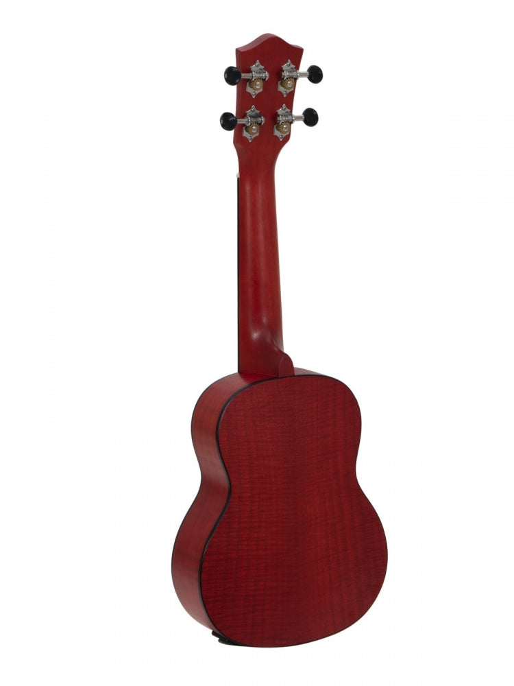 DIMAVERY UK-100 Sopran-Ukulele,flamed red