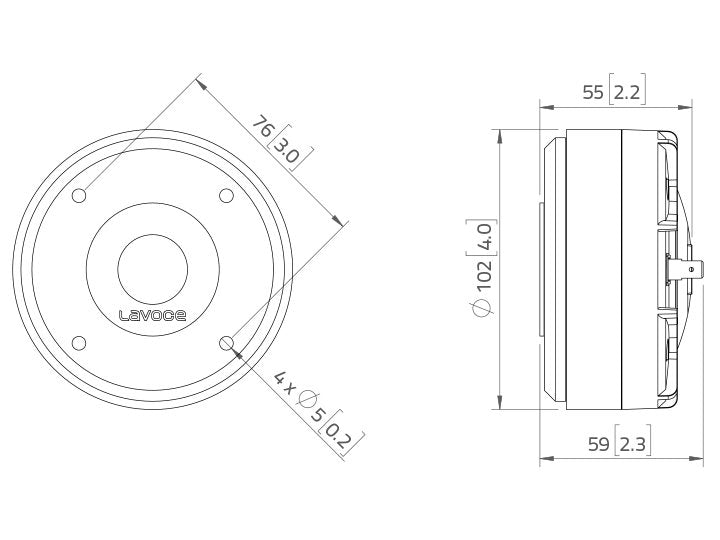 LAVOCE DF10.17 1 Zoll  Kompressionstreiber,"Ferrit