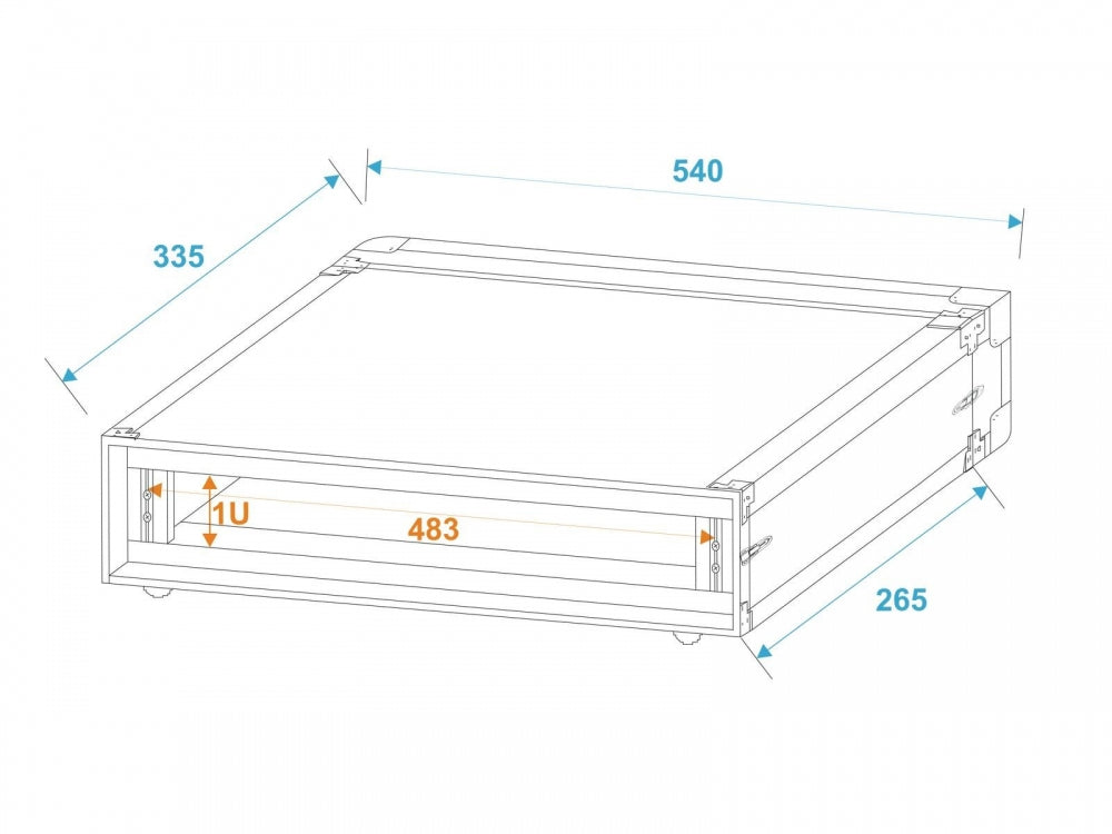 ROADINGER Rack Profi 1HE 25cm