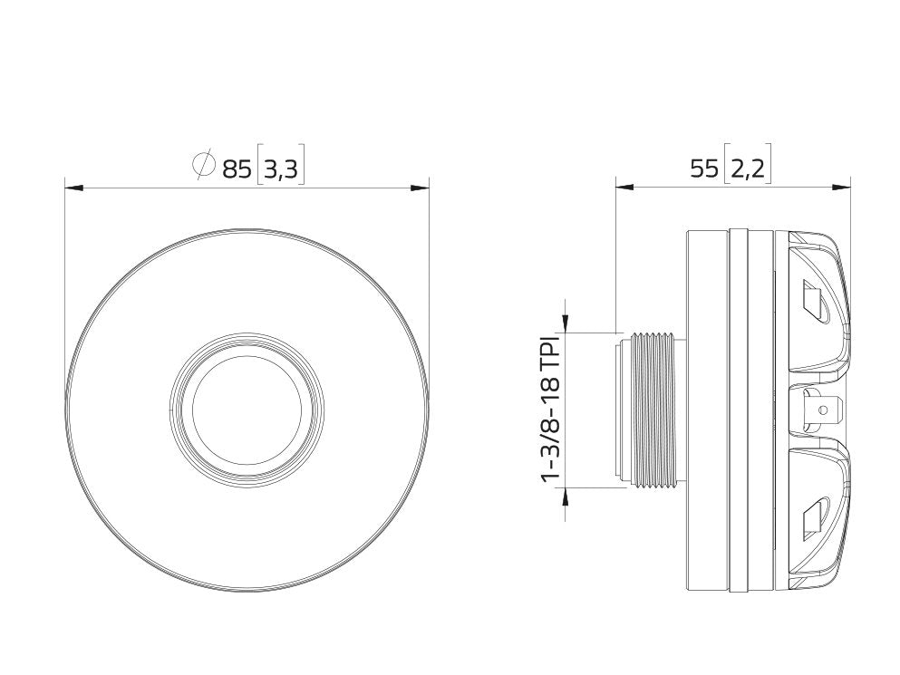 LAVOCE DN10.172KS 1 Zoll  Kompressionstreiber,"Neodym