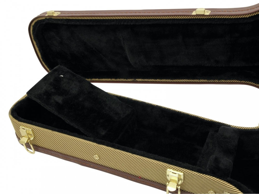 DIMAVERY Form-Case E-Gitarre LP,tweed