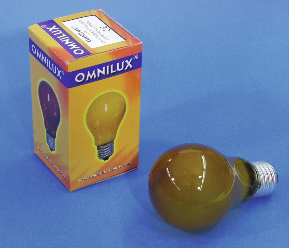 OMNILUX A19 230V/25W E-27 gelb