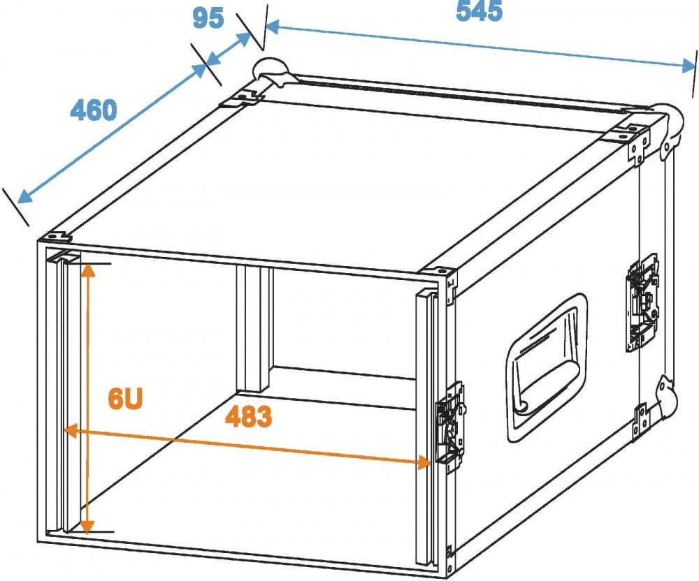 ROADINGER Verstärkerrack PR-2,6HE,47cm tief