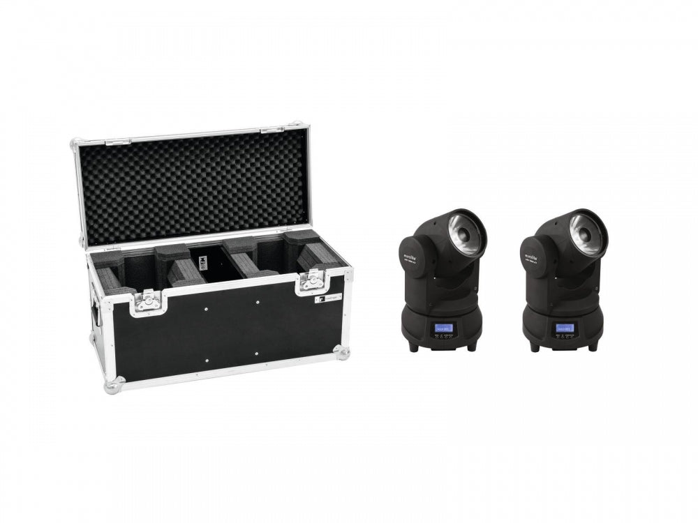 EUROLITE Set 2x LED TMH-X1 Moving-Head Beam + Case