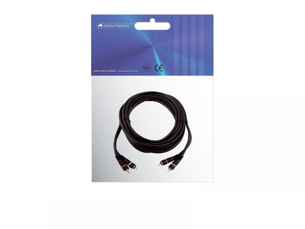 OMNITRONIC Cinch Kabel 2x2 3m