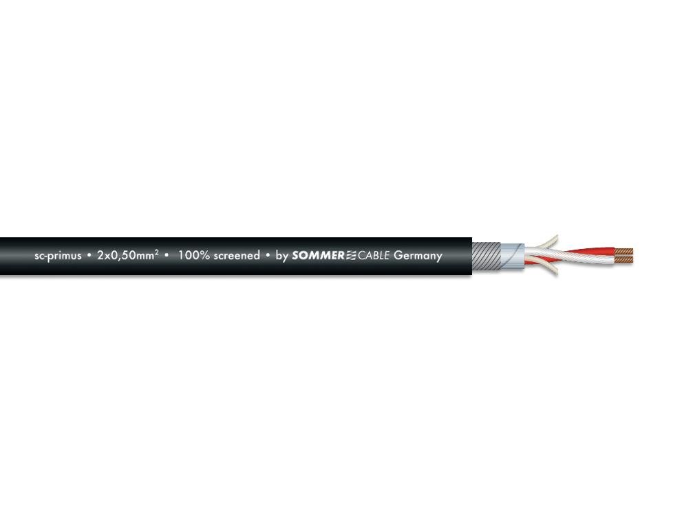 SOMMER CABLE Mikrofonkabel 2x0,50 100m sw SC-Primus FRNC