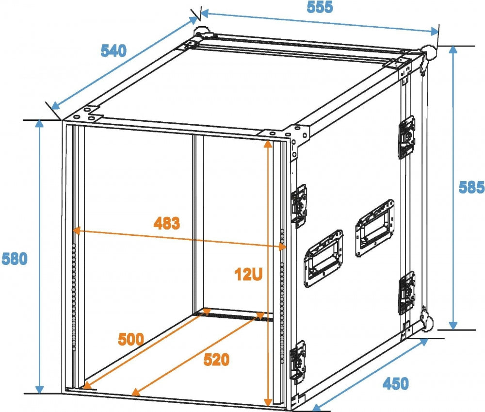 ROADINGER Rack Profi 12HE 45cm