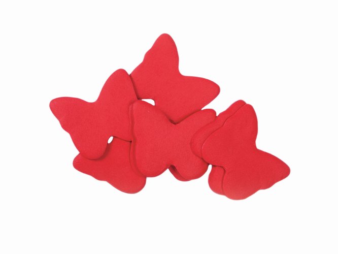 TCM FX Slowfall Konfetti Schmetterlinge 55x55mm,rot,1kg