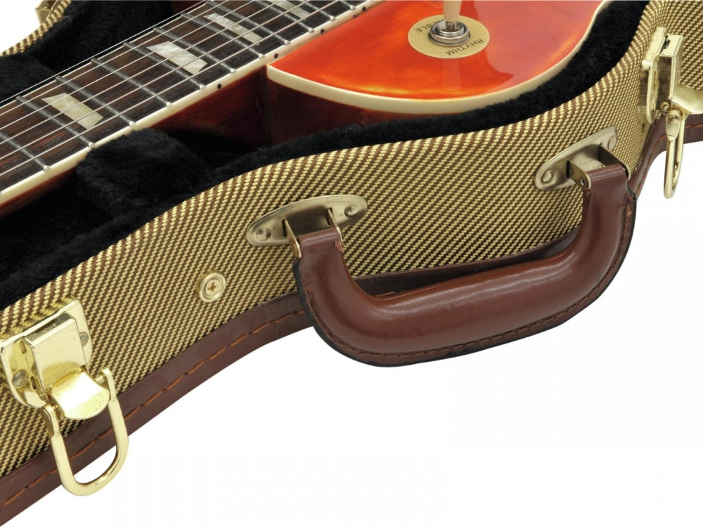 DIMAVERY Form-Case E-Gitarre LP,tweed