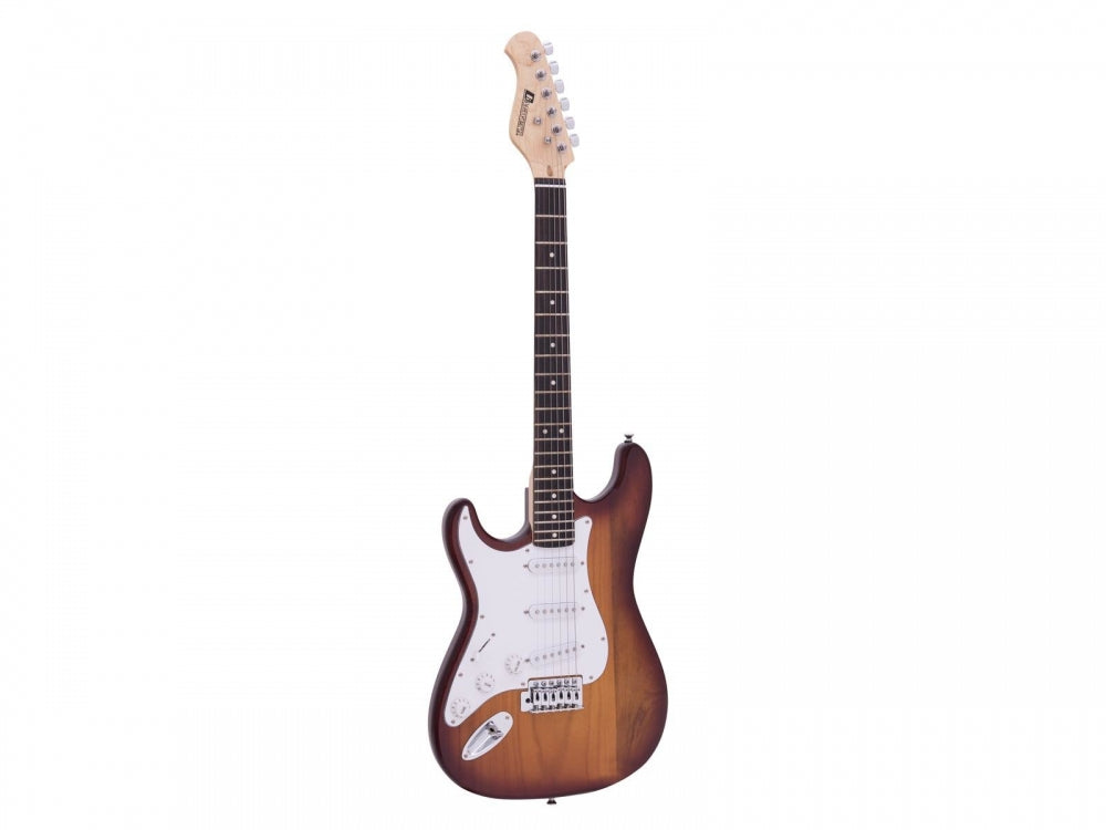 DIMAVERY ST-203 E-Gitarre LH,sunburst