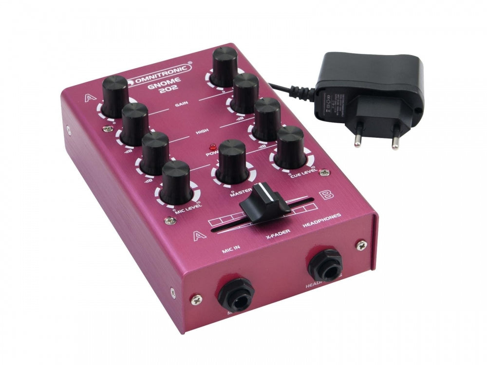 OMNITRONIC GNOME-202 Mini-Mixer rot