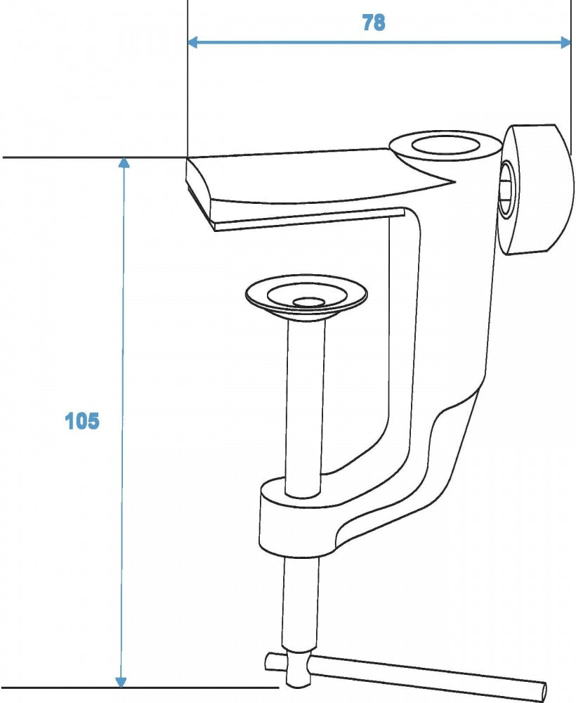 OMNITRONIC Halter Typ A für Tisch-Mikrofonarm sw