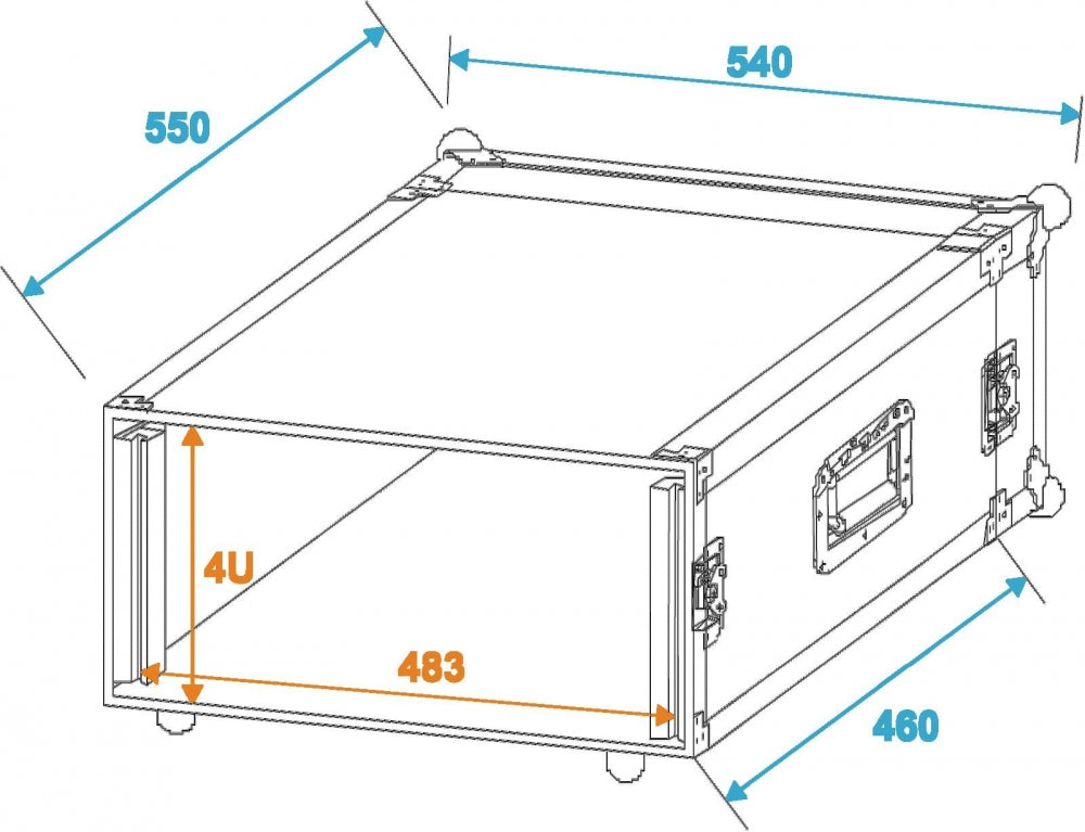 ROADINGER Verstärkerrack PR-2,4HE,47cm tief