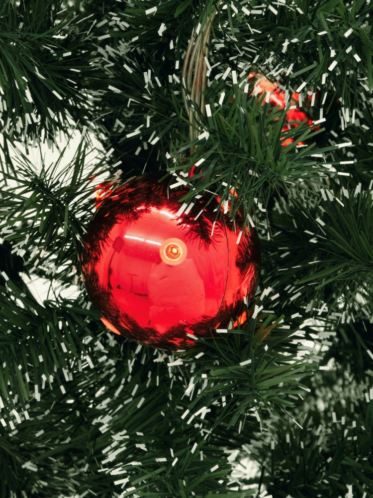 EUROPALMS LED Weihnachtskugel 6cm,rot 6x