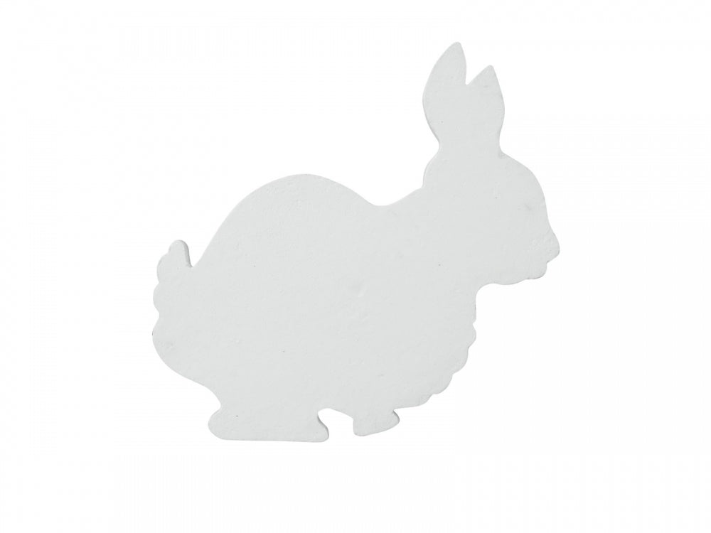 EUROPALMS Silhouette Hase,weiß,56cm