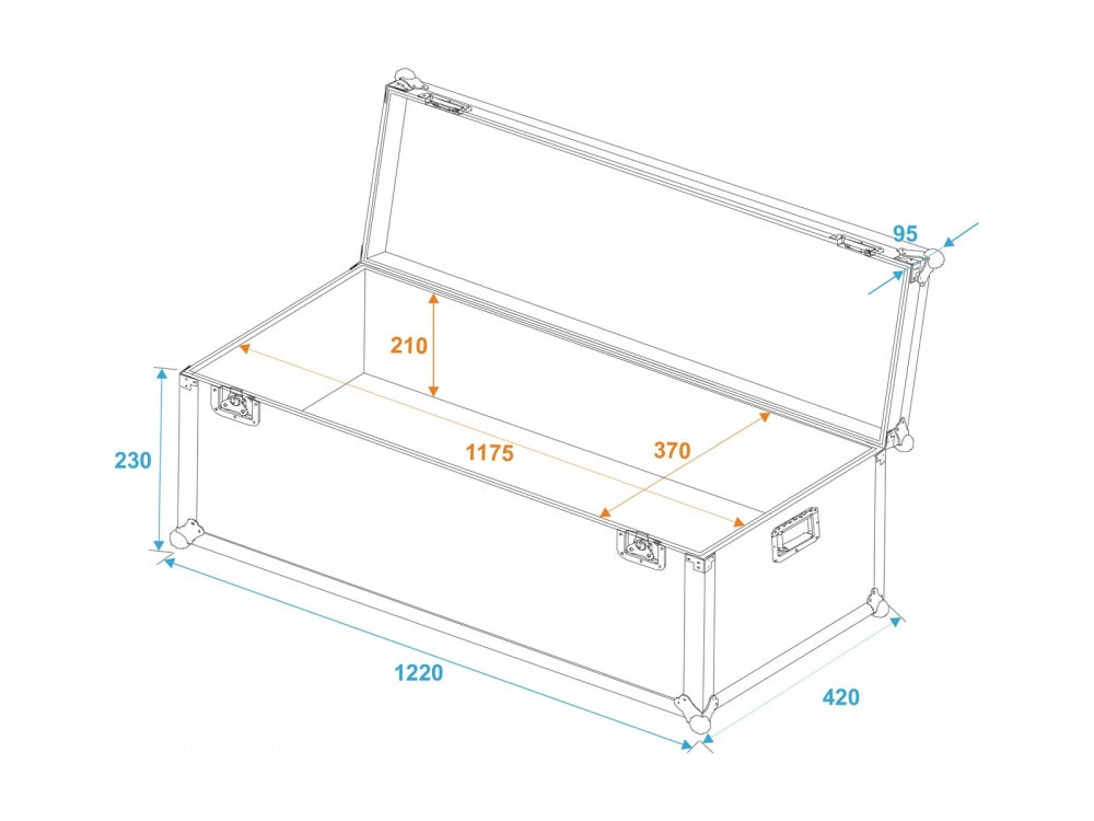 ROADINGER Universal-Transport-Case 120x40x30cm