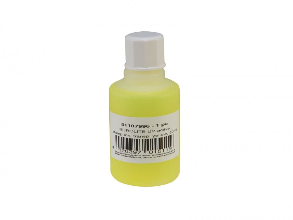 EUROLITE UV-aktive Stempelfarbe,transparent gelb,50ml