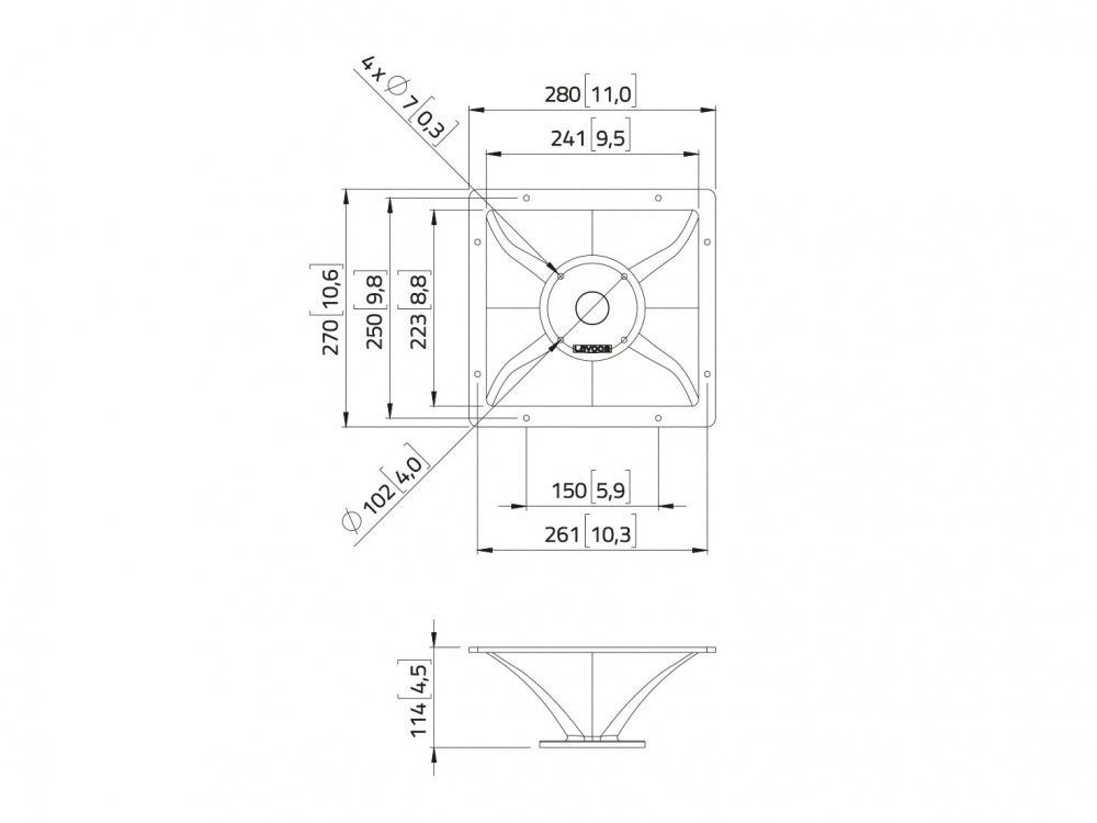 LAVOCE HD1403 1,"4 Zoll  Aluminiumhorn