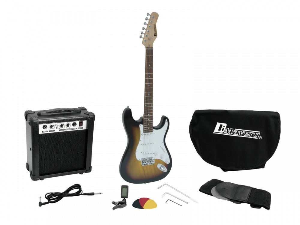 DIMAVERY EGS-1 E-Gitarren-Set,sunburst