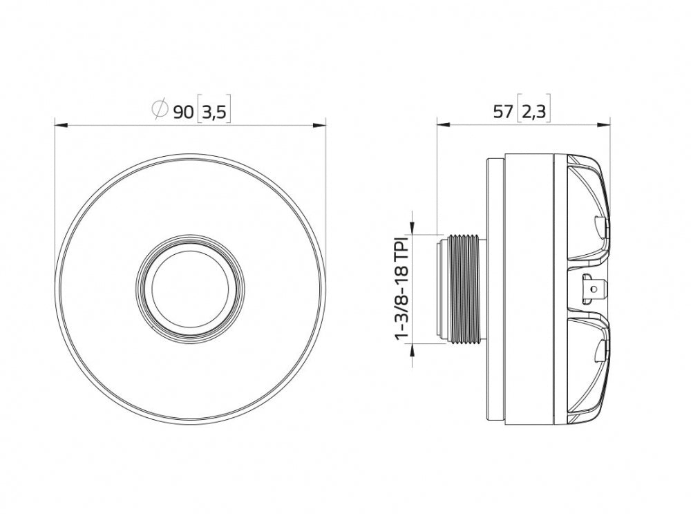 LAVOCE DF10.142LKS 1 Zoll  Kompressionstreiber,"Ferrit