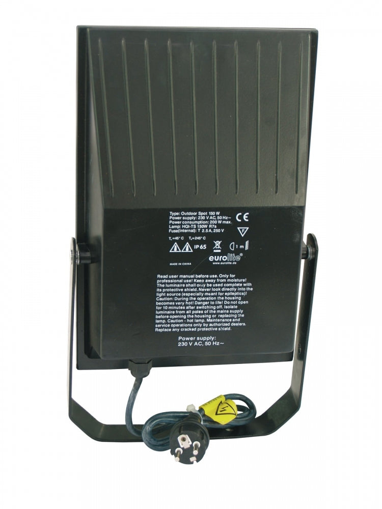 EUROLITE Outdoor Spot 150W WFL schwarz A