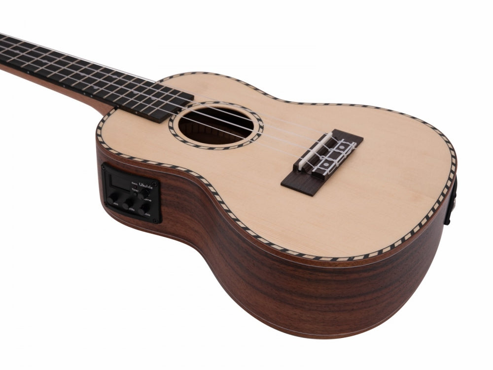 DIMAVERY UK-800 Concert Ukulele,Fichte massiv