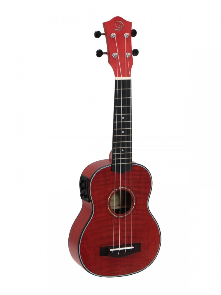 DIMAVERY UK-100 Sopran-Ukulele,flamed red