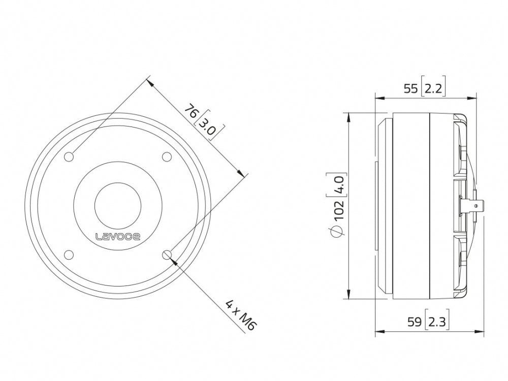 LAVOCE DF10.17LM 1 Zoll  Kompressionstreiber,"Ferrit