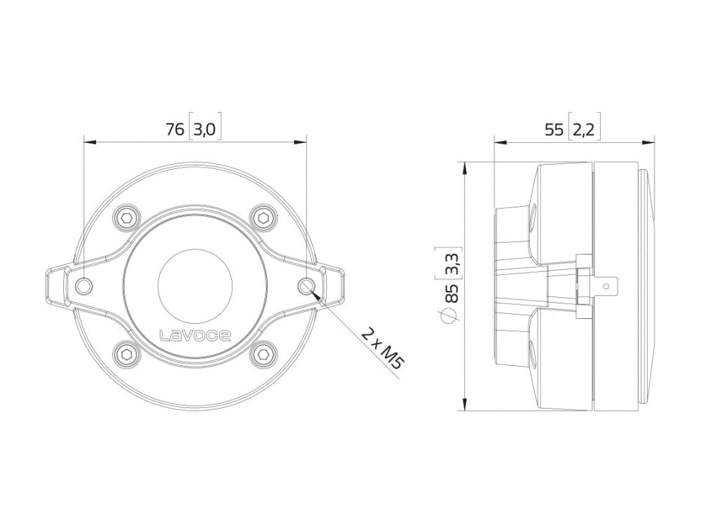 LAVOCE DF10.101L 1 Zoll  Kompressionstreiber,"Ferrit