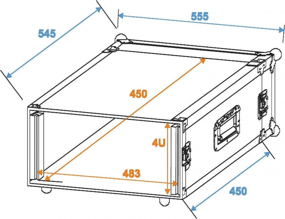 ROADINGER Rack Profi 4HE 45cm