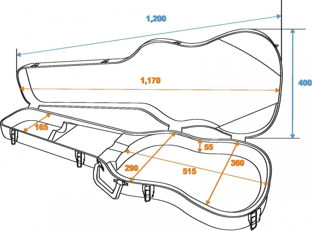 DIMAVERY ABS-Case für E-Bass