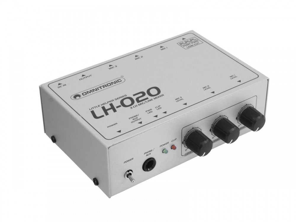 OMNITRONIC LH-020 3-Kanal-Mikrofonmixer