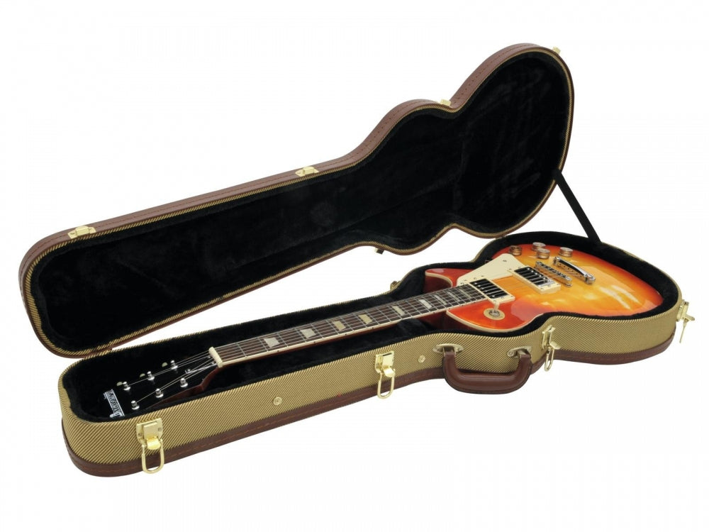 DIMAVERY Form-Case E-Gitarre LP,tweed