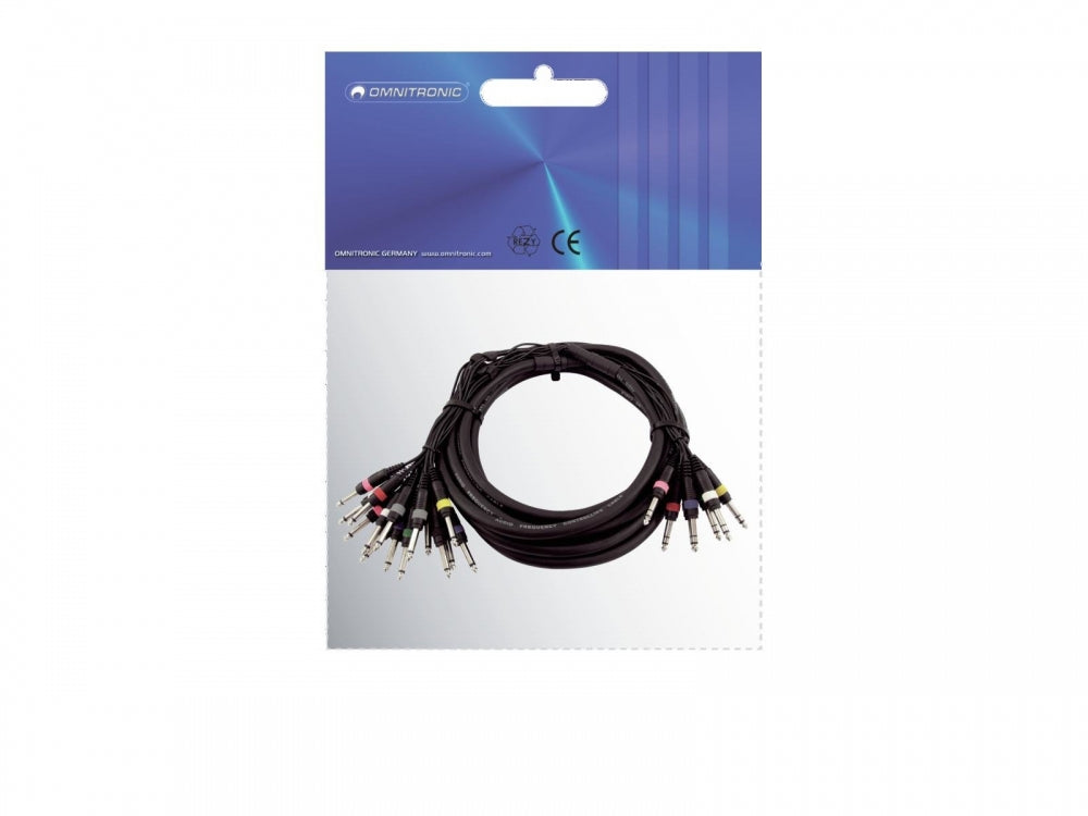 OMNITRONIC Snake-Kabel 8xKlinke/16xKlinke mono 15m