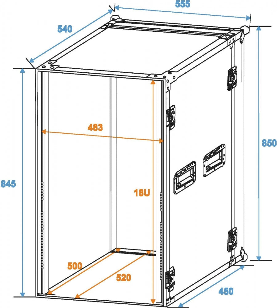 ROADINGER Rack Profi 18HE 45cm