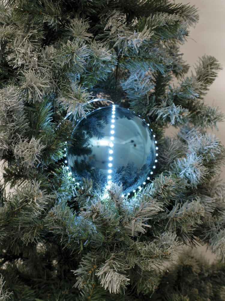 EUROPALMS LED Snowball 15cm,eisblau